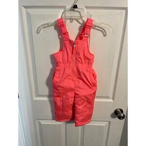 Pink Platinum Adjustable Strap Snow Bibs Size 12M New Without Tags